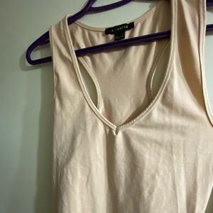 Cream v-necked Bodysuit